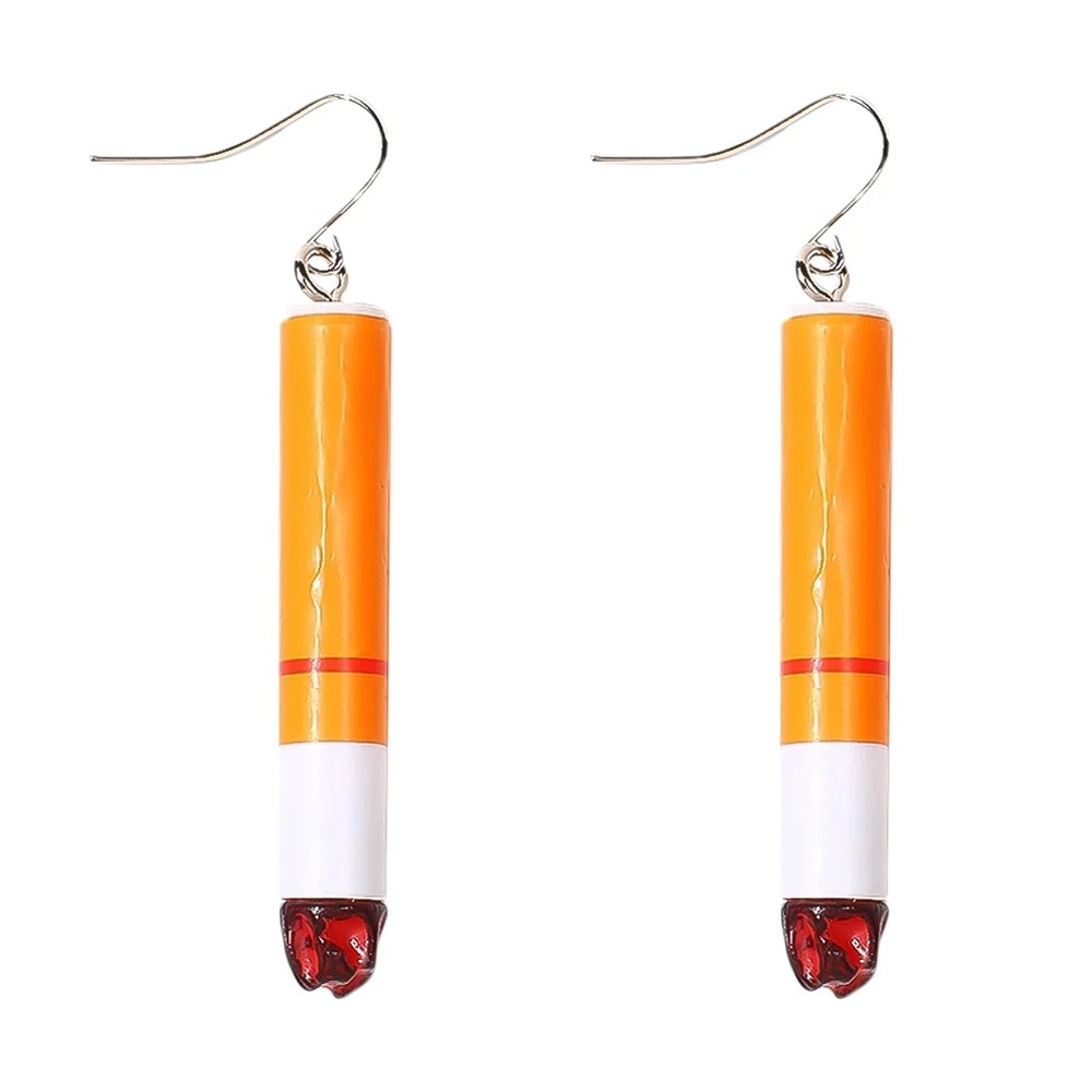 NWT Realistic Cigarette Stud Earrings - Hypoallergenic - Handmade